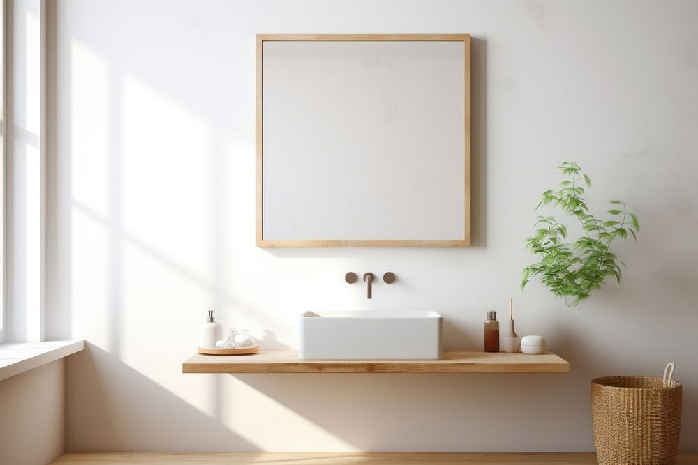 White bathroom sink windowsill indoors.