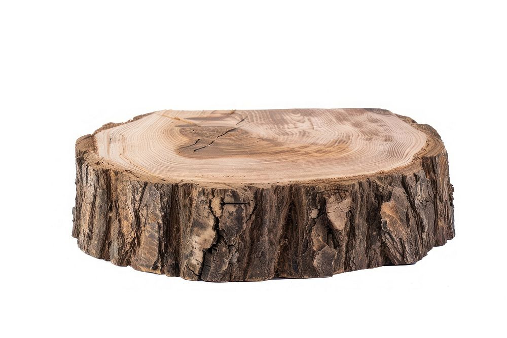 Circle wooden podium blackboard plant tree.