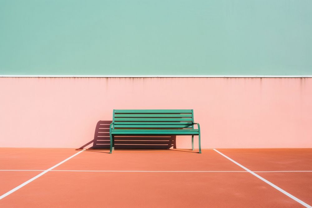 Tennis court furniture bench.