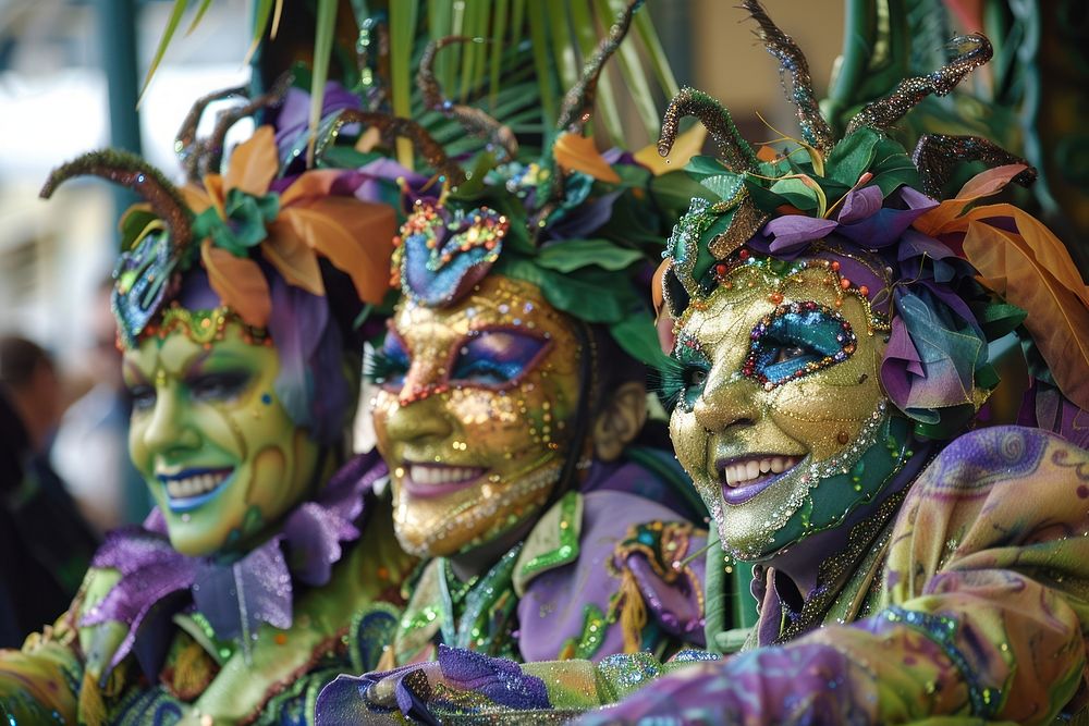 Mardi gras parade carnival person.