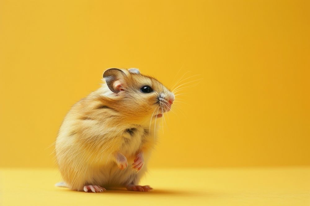 Hamster side portrait profile animal mammal rodent.