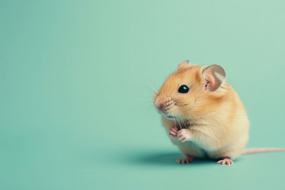 Hamster side portrait profile animal mammal rodent.