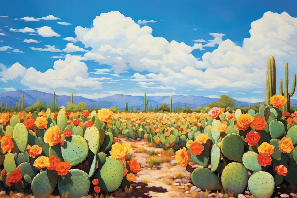 Cactus landscape outdoors scenery.