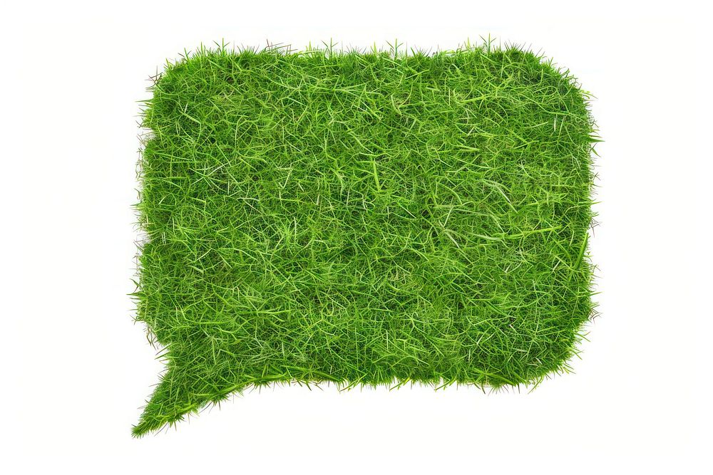 Speech bubble box shape lawn grass plant moss.