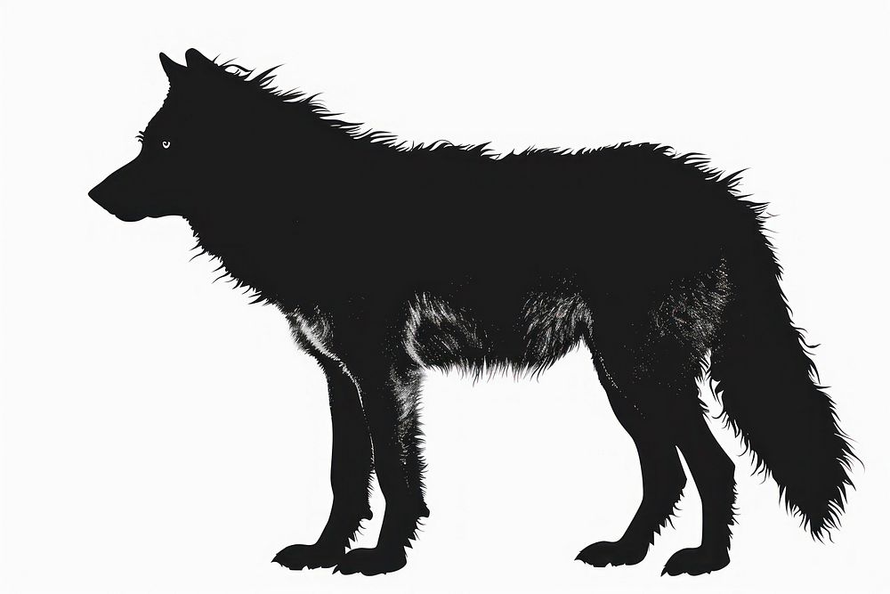 Wolf silhouette animal mammal canine.