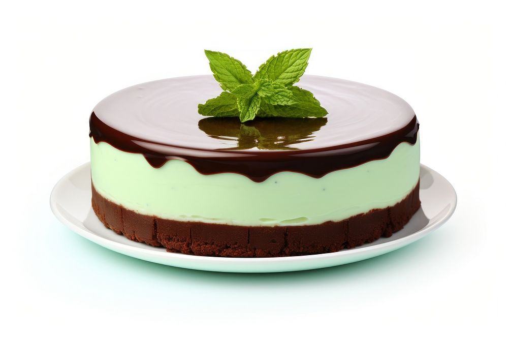 Cheesecake mint dessert mousse.