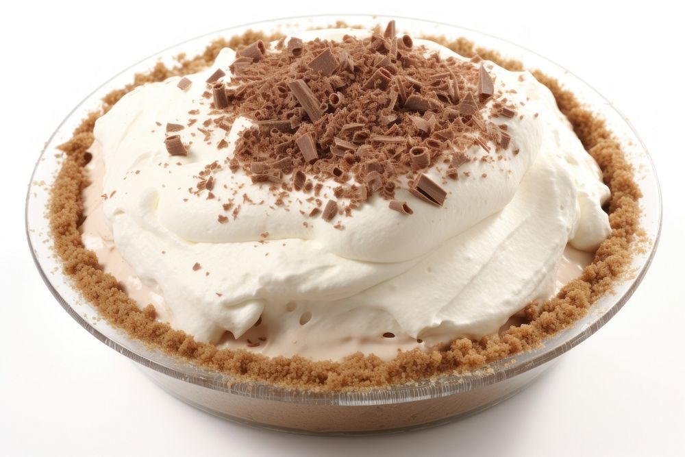 Chocolate banoffee pie dessert mousse cream.