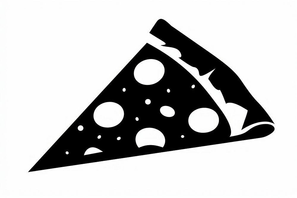 A slice of pizza silhouette triangle clothing apparel.
