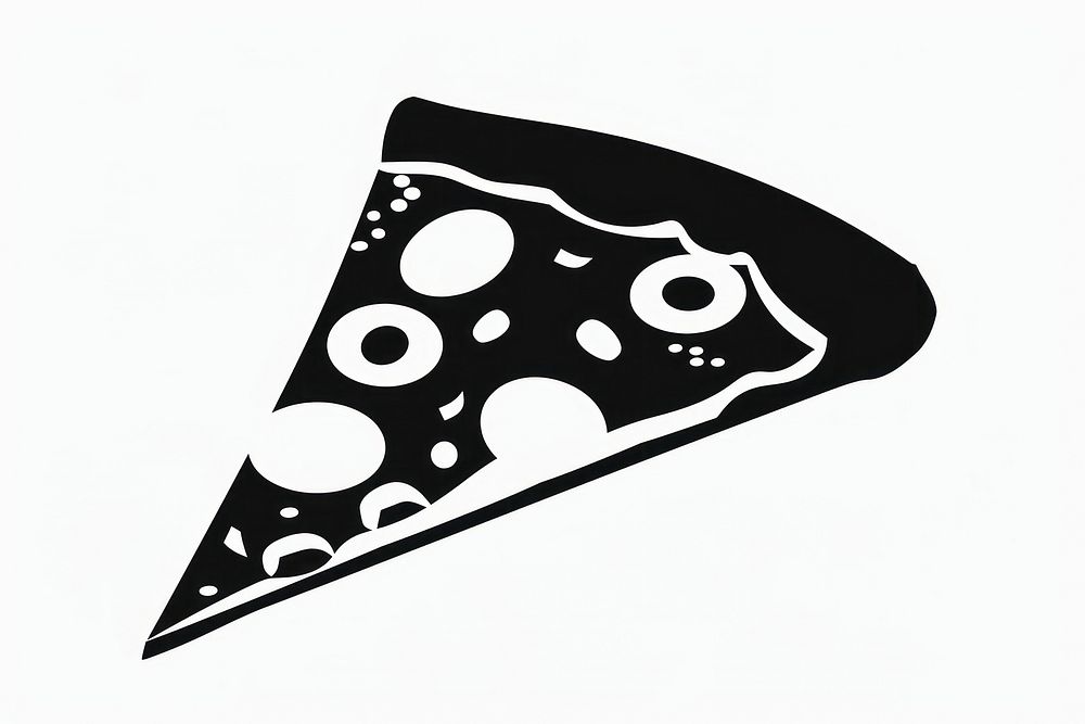 A slice of pizza silhouette clothing weaponry apparel.