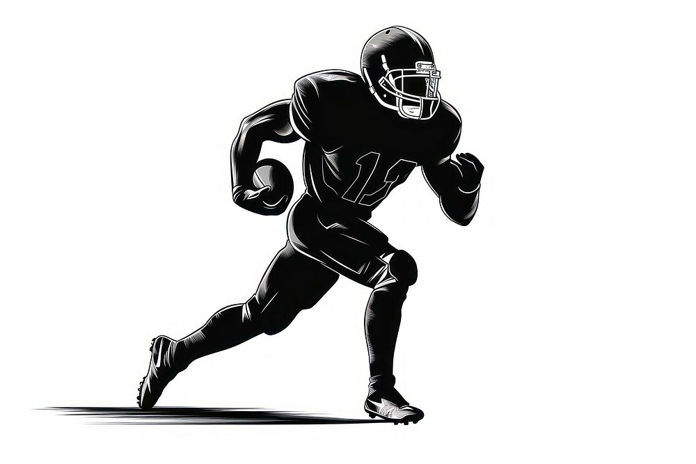 American football player silhouette clothing footwear apparel.