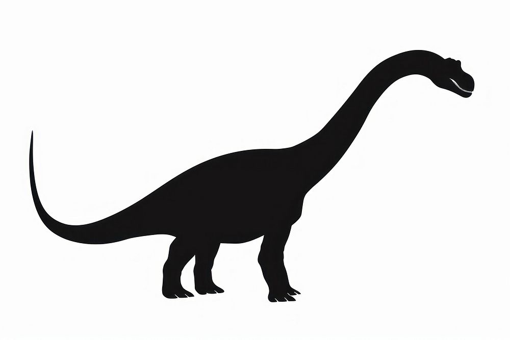 Brachiosaurus silhouette dinosaur kangaroo reptile.
