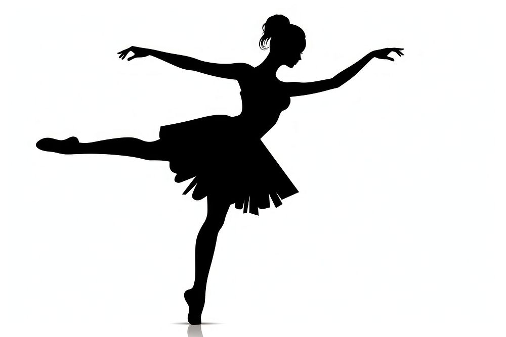 Dance silhouette recreation ballerina dancing.
