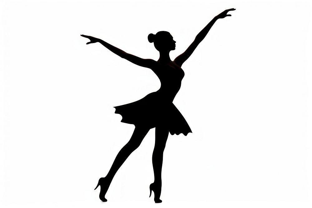 Dance silhouette recreation ballerina clothing.