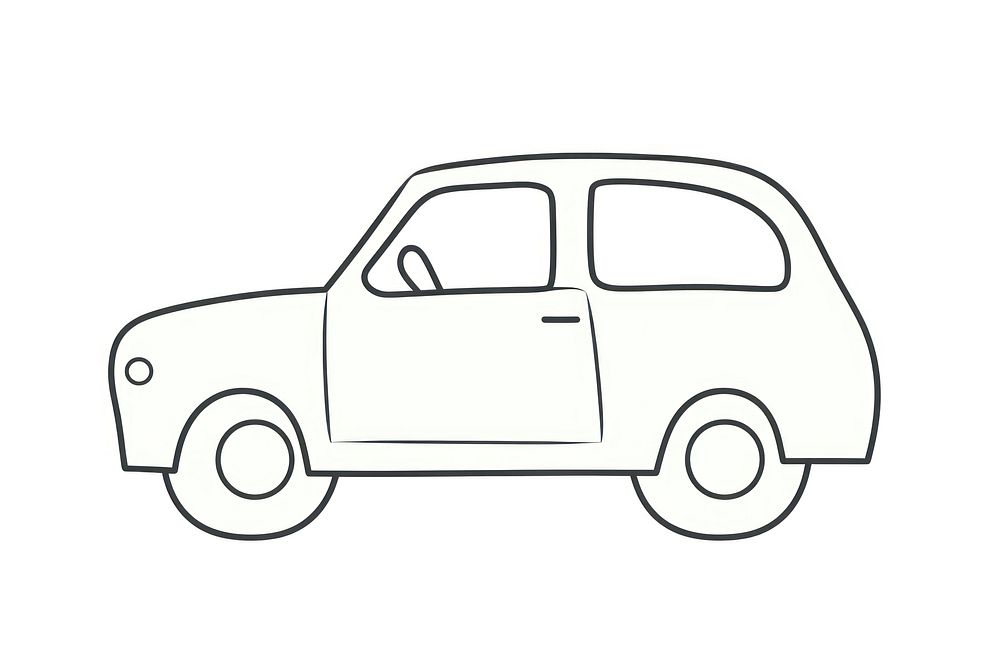 Minimal illustration of car transportation vehicle stencil.