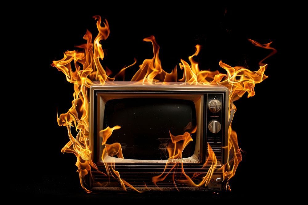 Photo of television fire electronics fireplace.