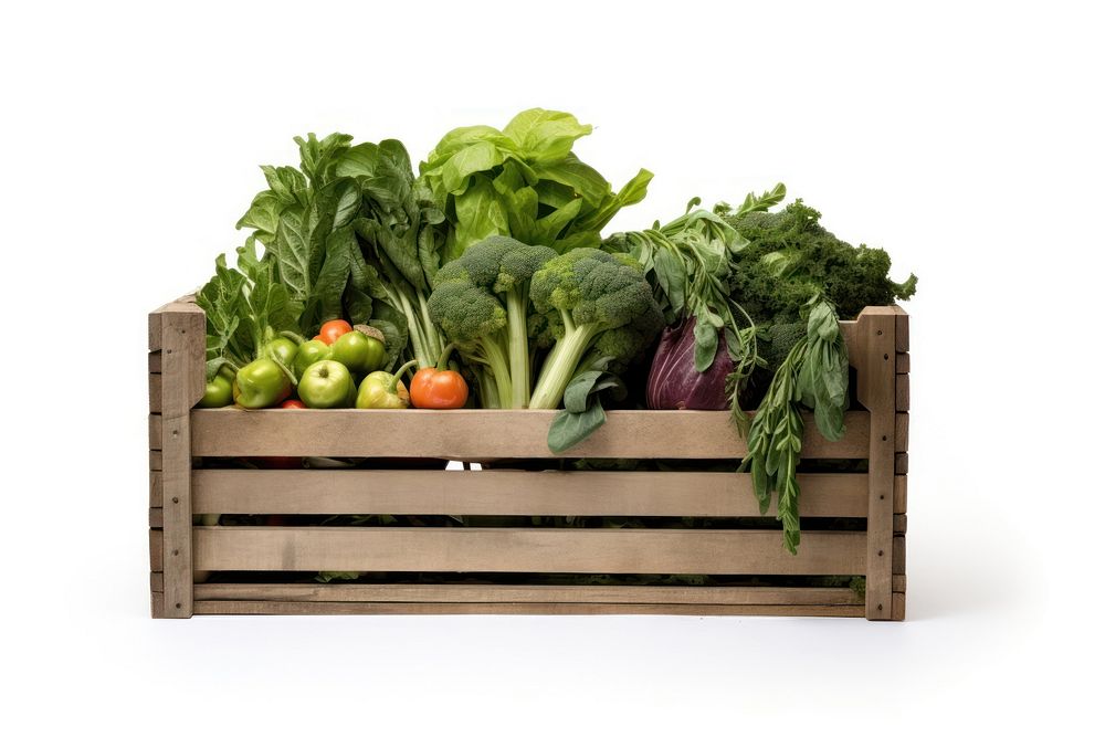 Vegetable crate furniture produce plant.