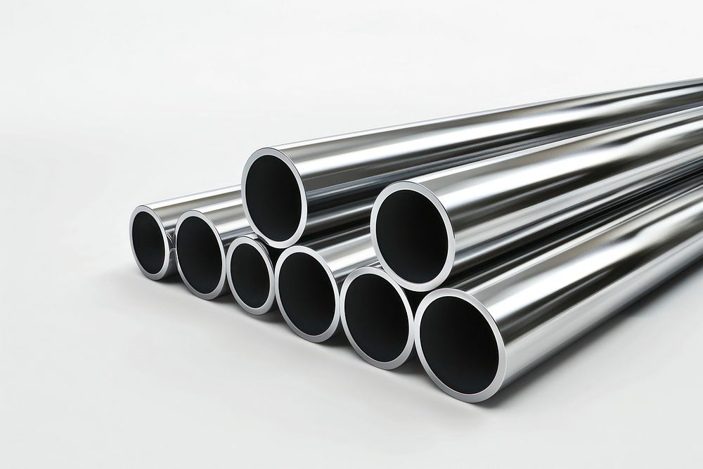 Photo of new steel pipe aluminium.