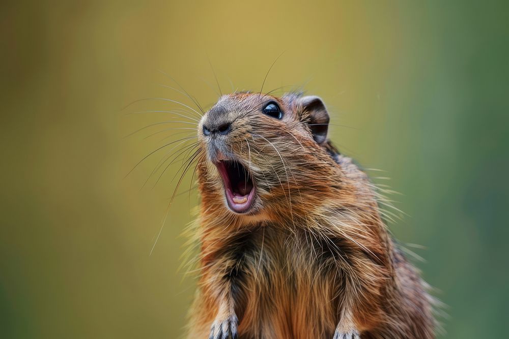 Photo of shocked guinea wildlife squirrel animal.