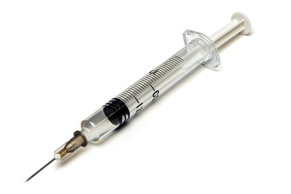 Photo of syringe screwdriver injection device.