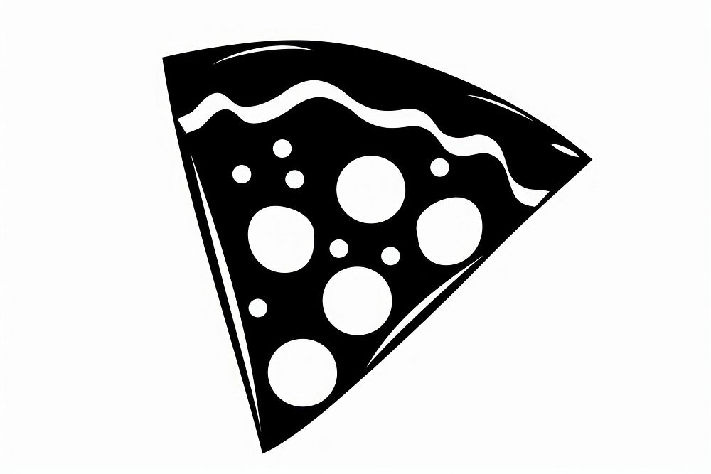 Pizza silhouette weaponry triangle stencil.