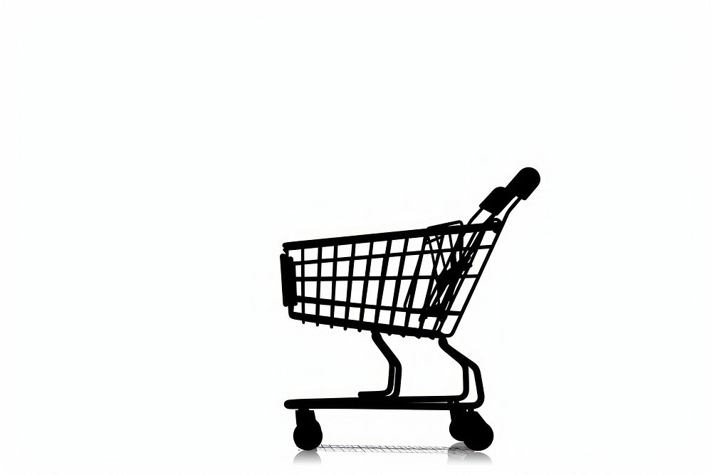 Shopping cart silhouette furniture chair.