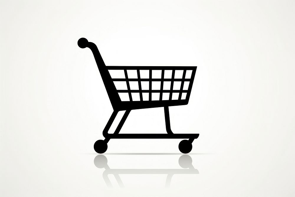 Shopping cart silhouette.