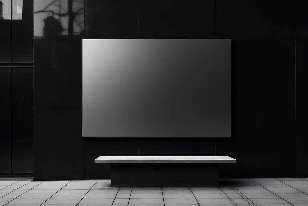 Sign electronics television blackboard.