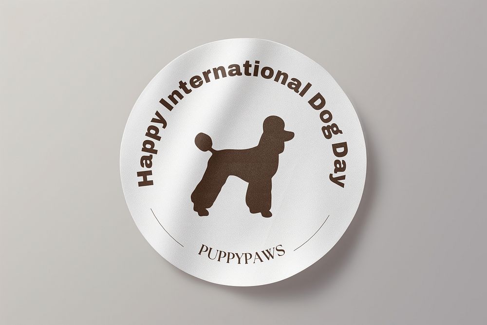 Happy international dog day sticker