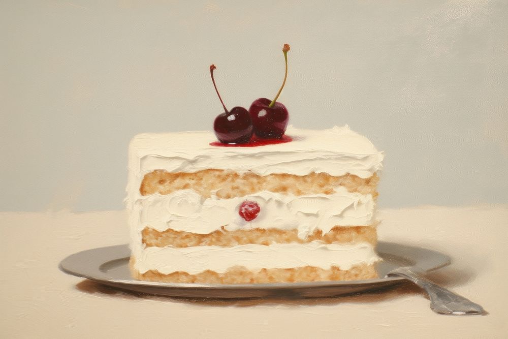 Close up on pale cake dessert produce torte.