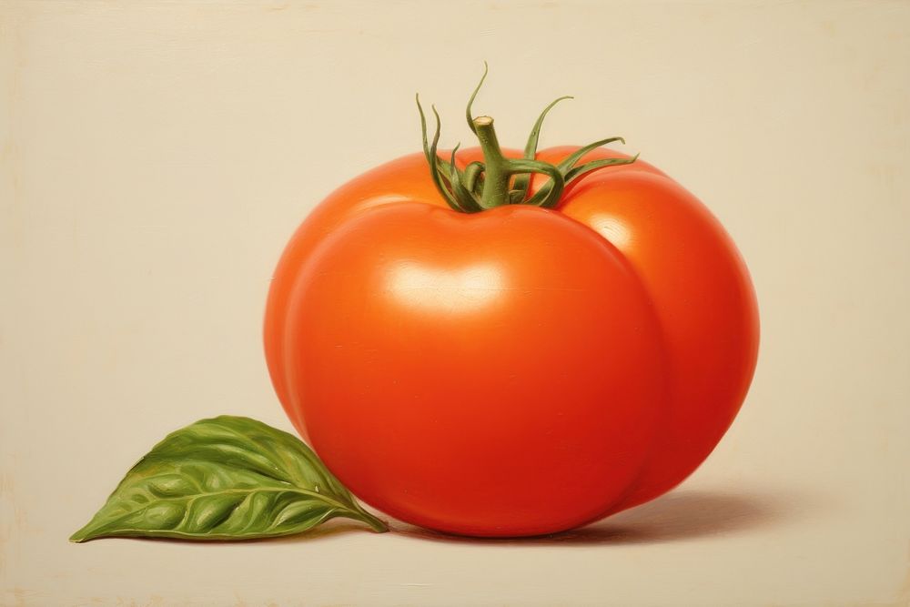 Close up on pale tomato vegetable produce plant.