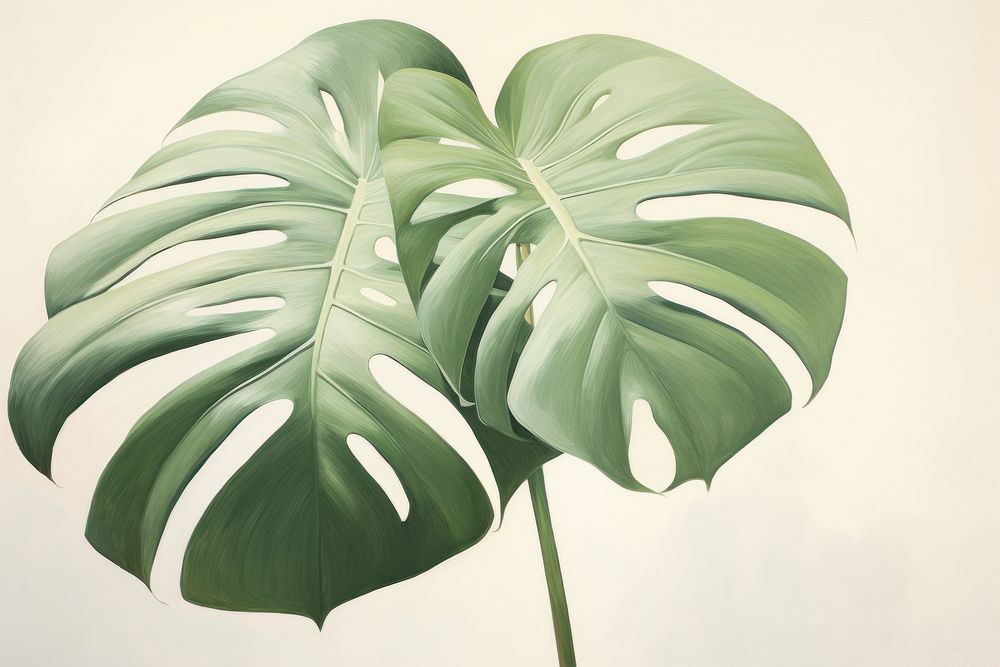 Close up on pale monstera blossom flower person.