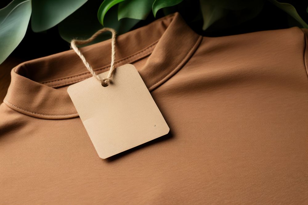 Empty craft brown paper label mockup accessories accessory pendant.