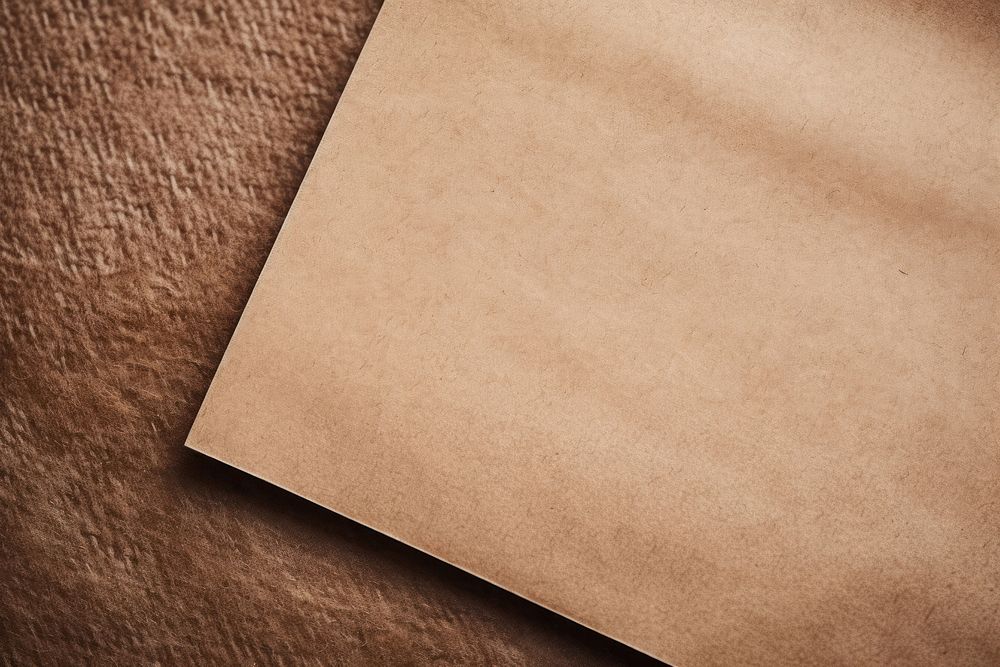 Empty craft brown paper label mockup envelope texture.