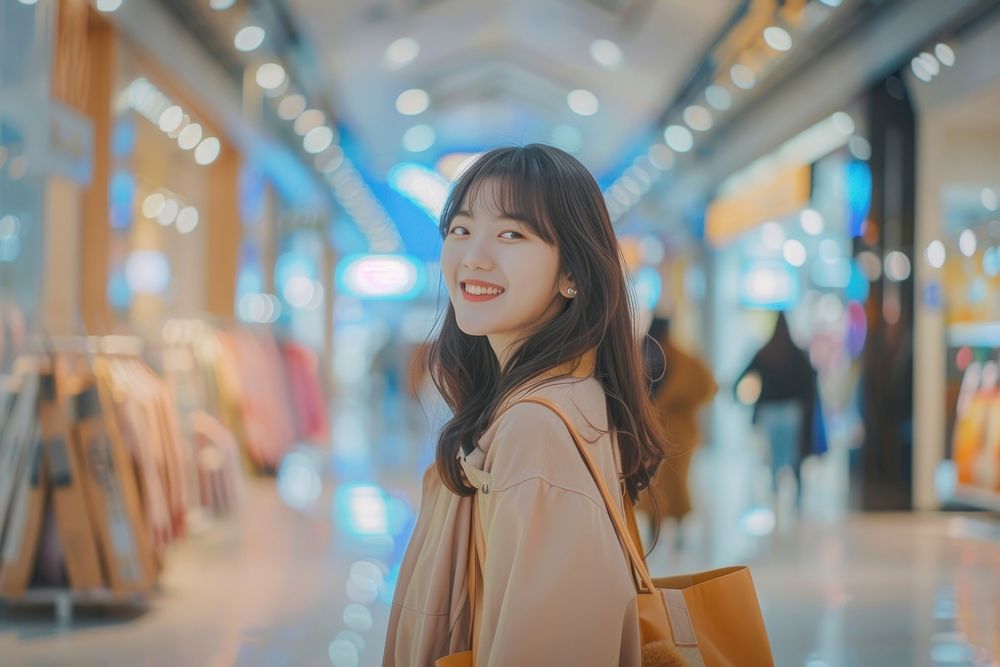 Korean woman happy dimples person.