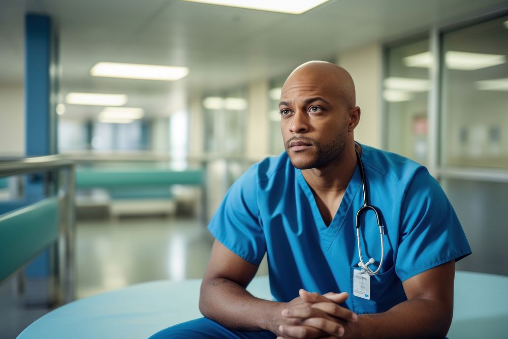 African American man person nurse human.