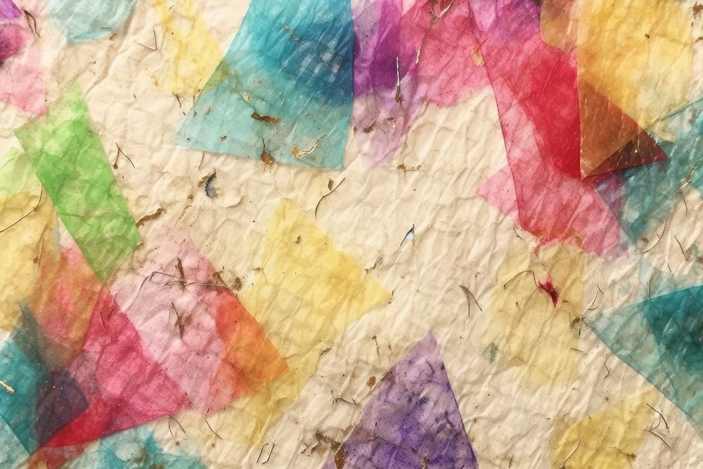 Husk fibre mulberry paper art quilt modern art.