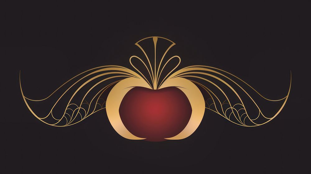 Apple divider ornament logo red astronomy.