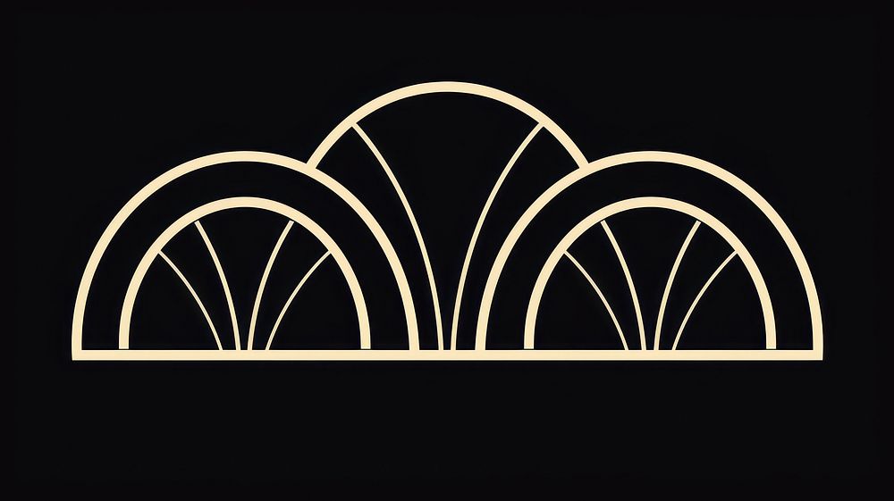 Cirle oval divider ornament line arch architecture.