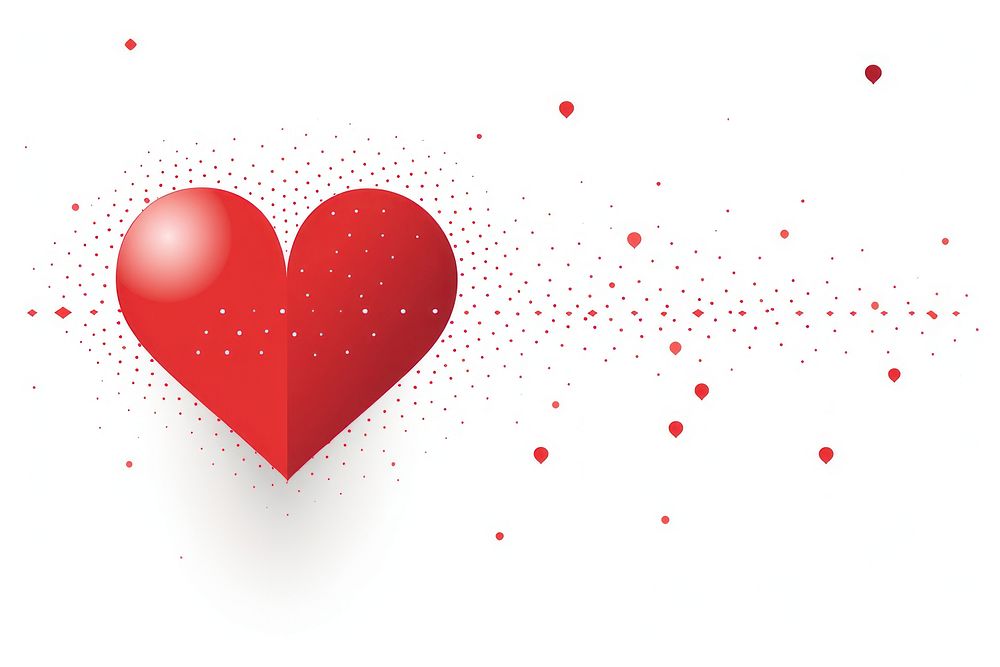 Red heart shpaed symbol love heart symbol.