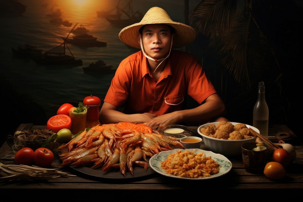 Vietnamese person food invertebrate clothing.