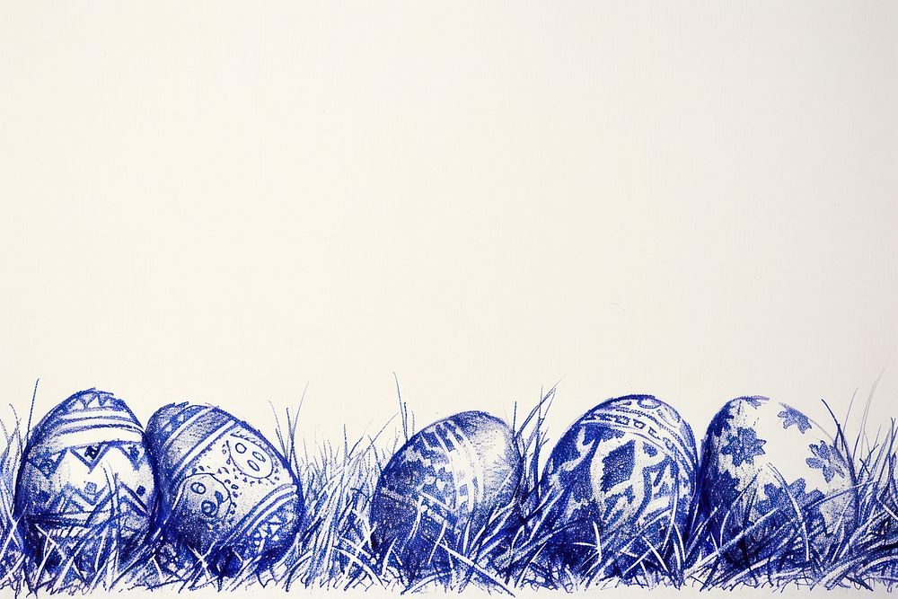 Vintage drawing Easter eggs invertebrate easter egg animal.
