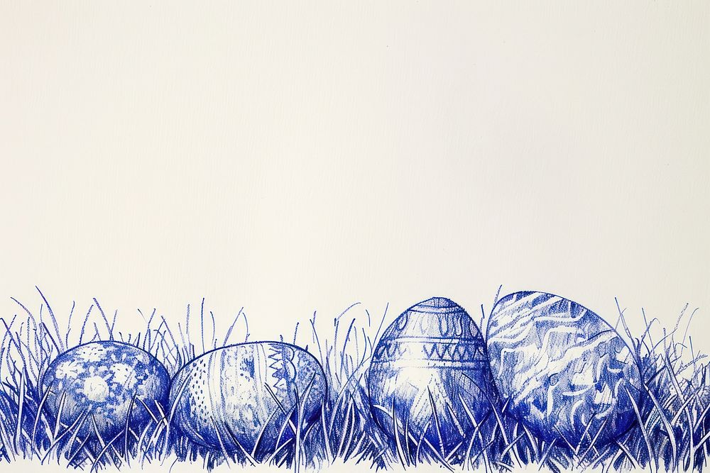 Vintage drawing Easter eggs easter egg food.