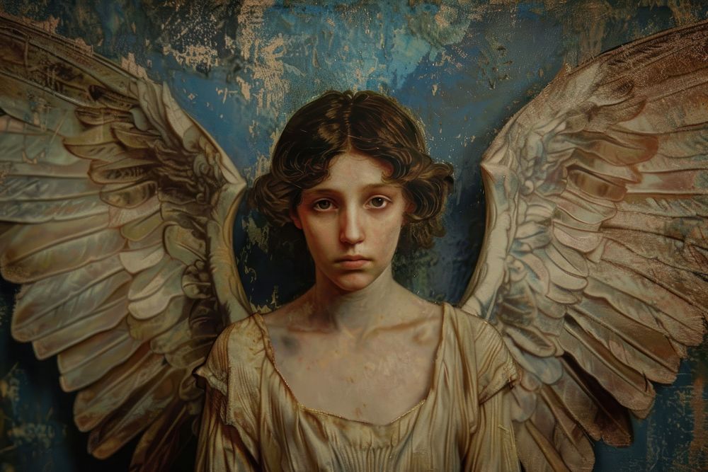 Angel painting art portrait.