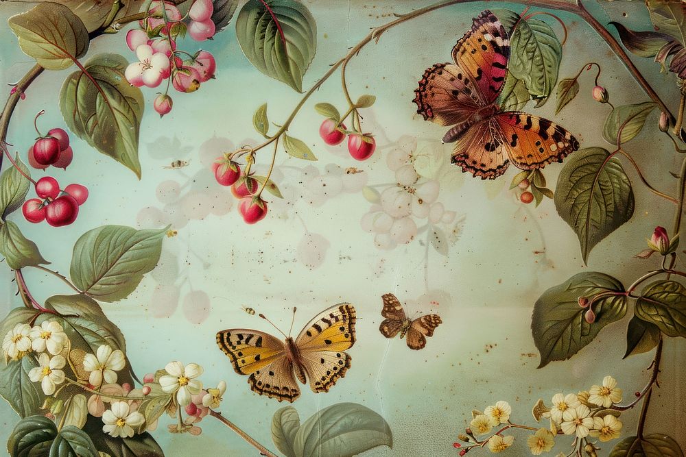 Butterflies frame painting art butterfly.