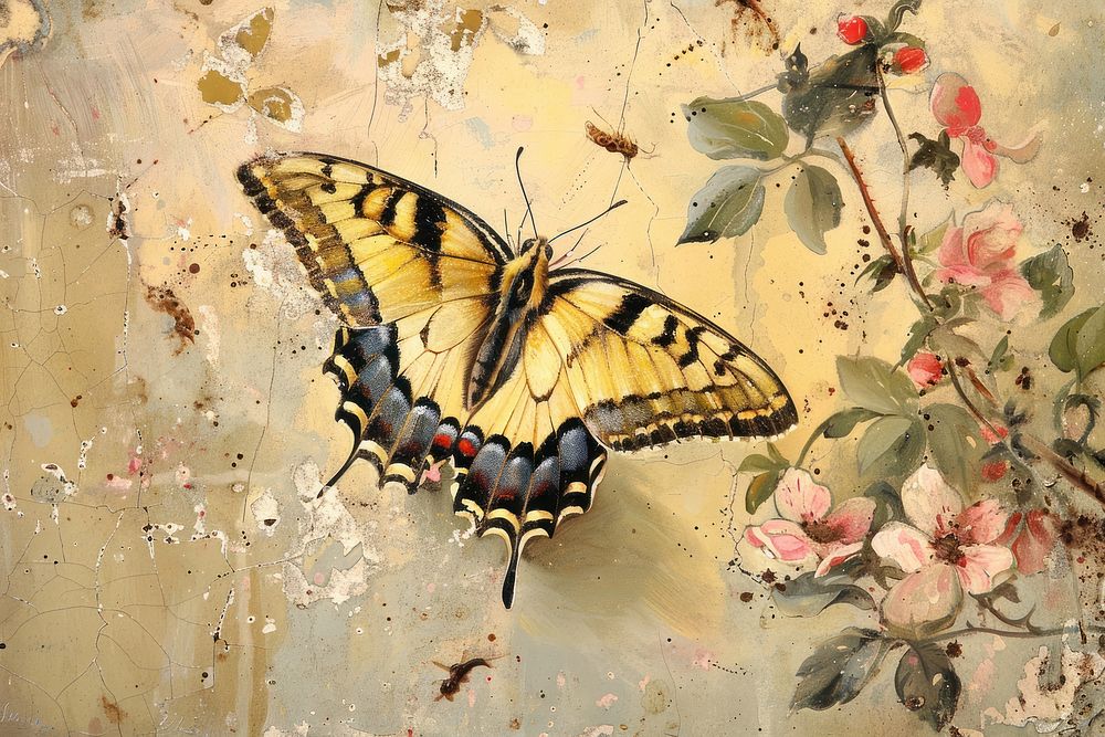 Butterfly painting art animal.