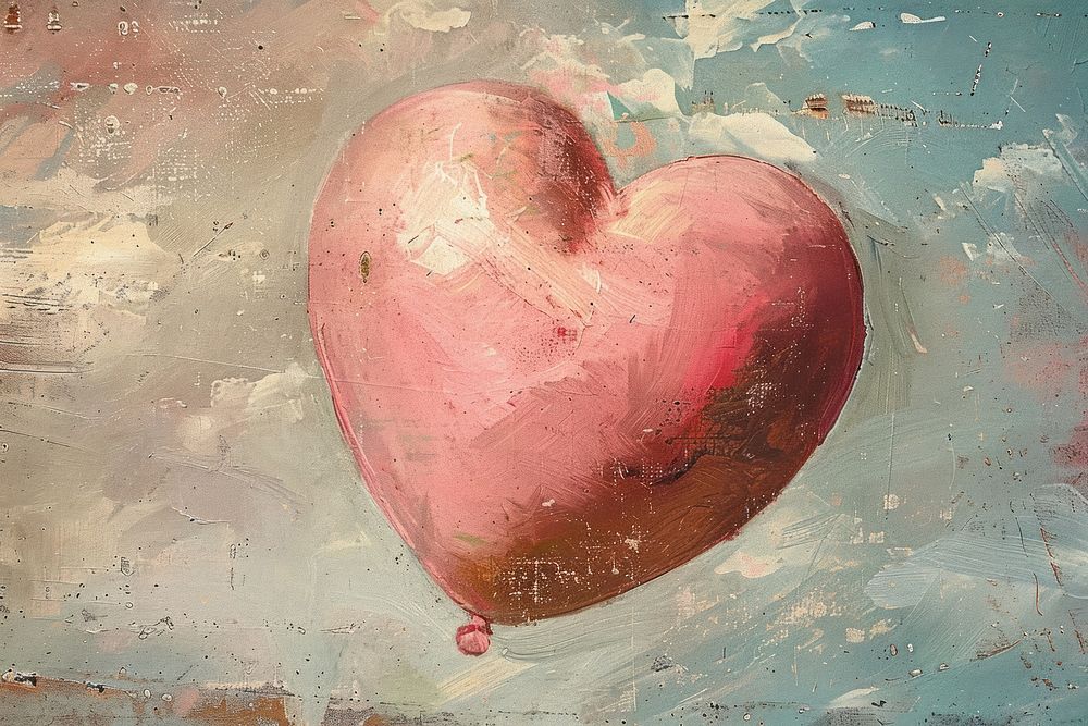 Pink heart painting backgrounds creativity.