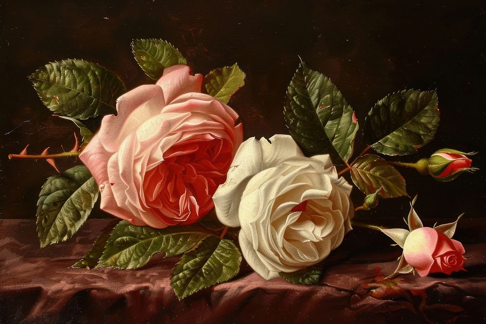 Rose painting art flower.