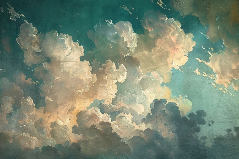 Sky full of dreamy cloud painting outdoors nature.