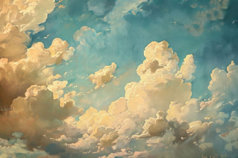 Sky full of dreamy cloud painting outdoors nature.