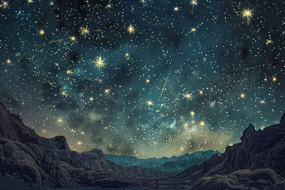 Sky full of stars outdoors nature night.